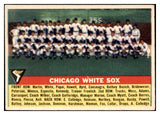 1956 Topps Baseball #188 Chicago White Sox Team EX-MT 521739