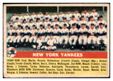 1956 Topps Baseball #251 New York Yankees Team VG 521741