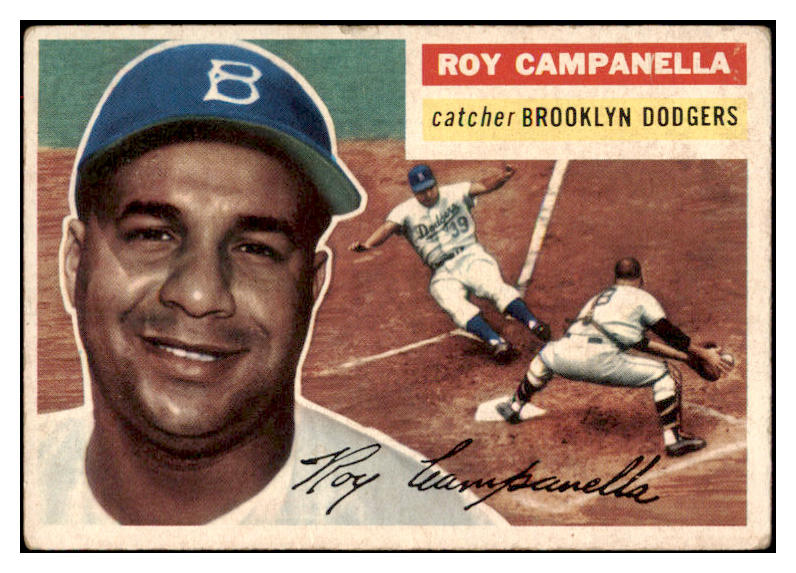 1956 Topps Baseball #101 Roy Campanella Dodgers VG-EX White 521749