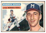 1956 Topps Baseball #010 Warren Spahn Braves VG-EX White 521757