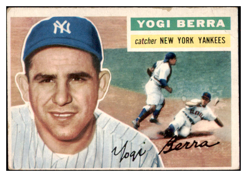 1956 Topps Baseball #110 Yogi Berra Yankees VG White 521761