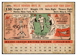 1956 Topps Baseball #130 Willie Mays Giants GD-VG White 521763