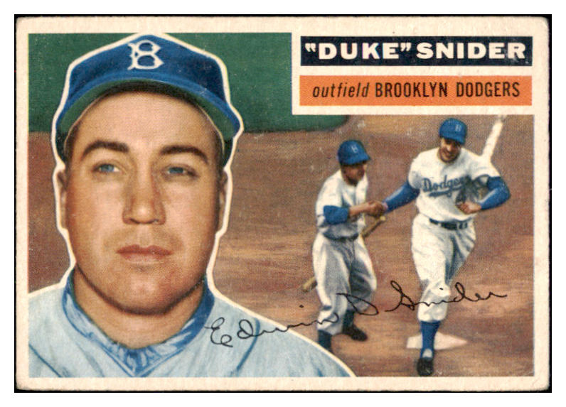 1956 Topps Baseball #150 Duke Snider Dodgers VG Gray 521770