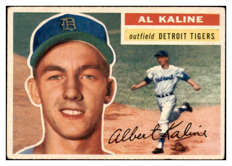 1956 Topps Baseball #020 Al Kaline Tigers VG-EX Gray 521776