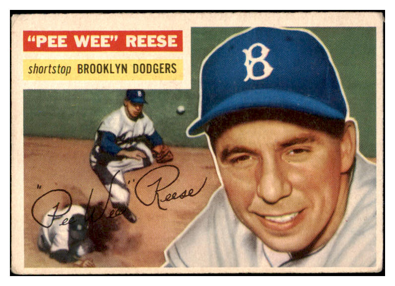 1956 Topps Baseball #260 Pee Wee Reese Dodgers VG 521779