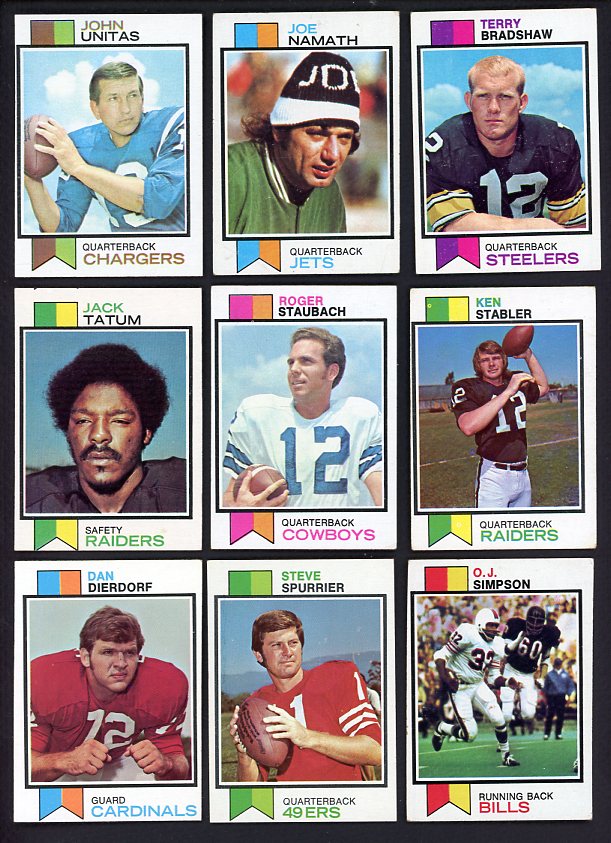 1973 Topps Set Lot 502 Diff VG-EX/EX Stabler Namath Unitas 521795