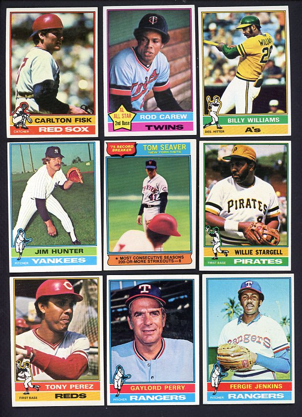 1976 Topps Set Lot 633 Diff EX-MT Fisk Carew Williams 521798