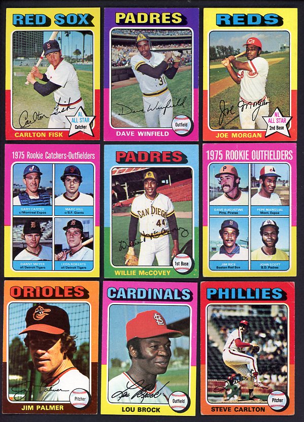 1975 Topps Set Lot 588 Diff VG-EX/EX Rice Carter Winfield 521810