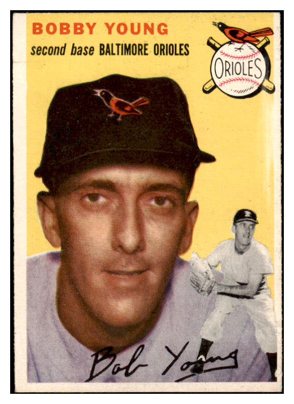 1954 Topps Baseball #008 Bobby Young Orioles EX-MT 521830