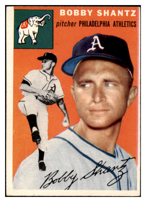 1954 Topps Baseball #021 Bobby Shantz A's VG-EX 521840