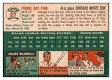 1954 Topps Baseball #027 Ferris Fain White Sox EX-MT 521847