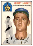 1954 Topps Baseball #033 Johnny Schmitz Senators VG-EX 521852