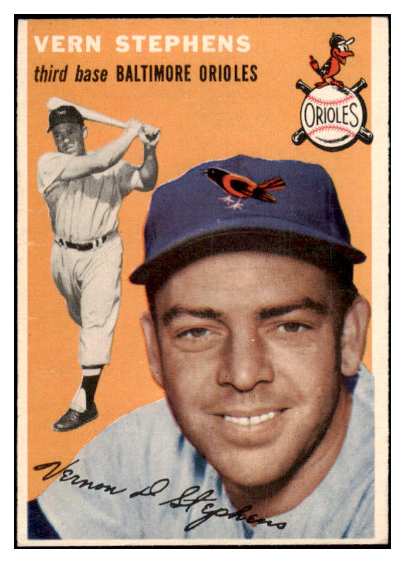 1954 Topps Baseball #054 Vern Stephens Orioles EX-MT 521874