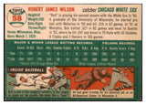 1954 Topps Baseball #058 Bob Wilson White Sox EX-MT 521878