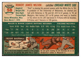 1954 Topps Baseball #058 Bob Wilson White Sox VG-EX 521879