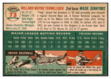 1954 Topps Baseball #073 Wayne Terwilliger Senators EX-MT 521894