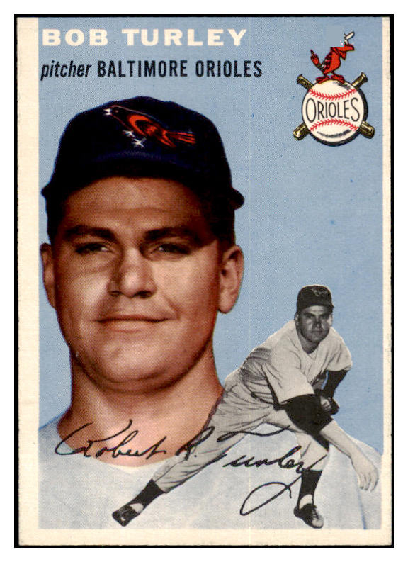 1954 Topps Baseball #085 Bob Turley Orioles EX-MT 521908