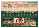 1954 Topps Baseball #087 Roy Face Pirates VG-EX 521910