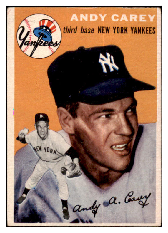 1954 Topps Baseball #105 Andy Carey Yankees VG-EX 521927