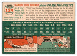 1954 Topps Baseball #124 Marion Fricano A's EX-MT 521948