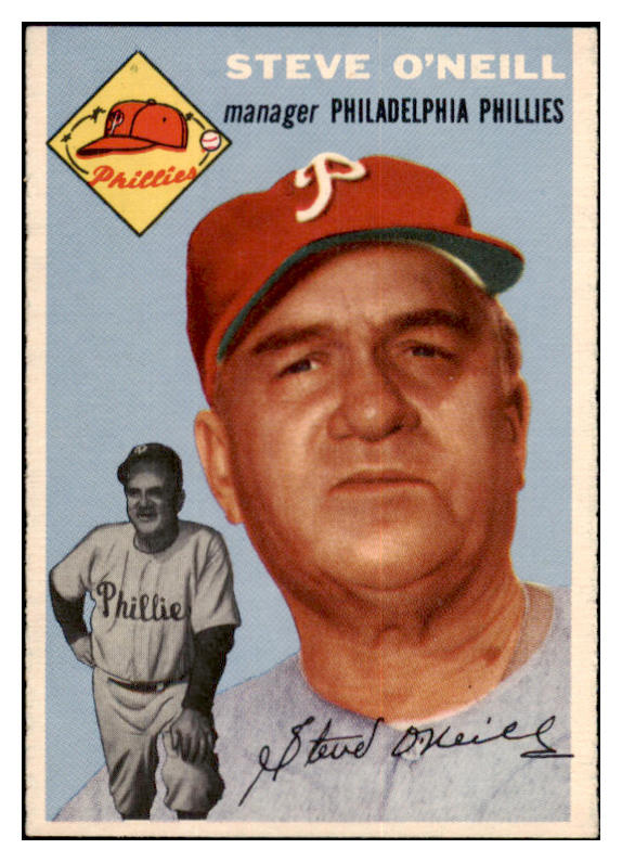 1954 Topps Baseball #127 Steve O'Neill Phillies EX-MT 521952