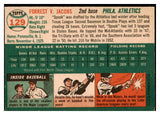 1954 Topps Baseball #129 Spook Jacobs A's VG-EX 521953