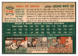 1954 Topps Baseball #146 Don Johnson White Sox VG-EX 521972