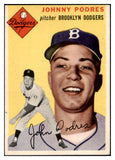 1954 Topps Baseball #166 Johnny Podres Dodgers EX-MT 521993