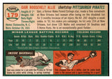 1954 Topps Baseball #179 Gair Allie Pirates VG-EX 522008