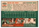 1954 Topps Baseball #181 Mel Roach Braves EX-MT 522010