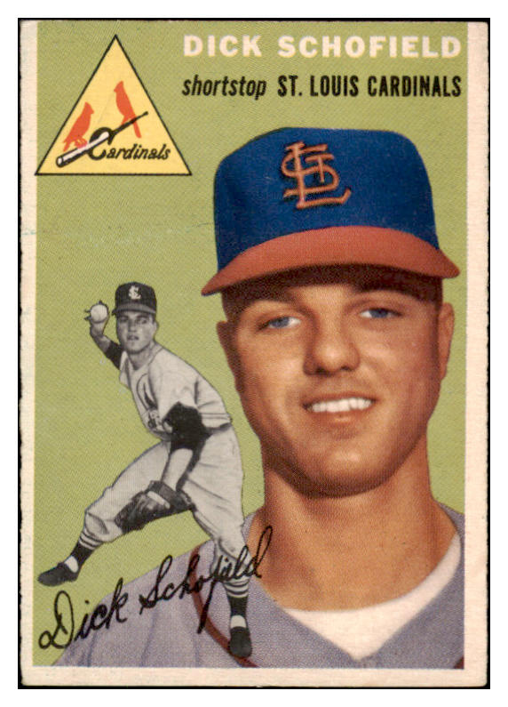 1954 Topps Baseball #191 Dick Schofield Cardinals VG-EX 522021