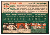 1954 Topps Baseball #194 Bill Sarni Cardinals VG-EX 522025