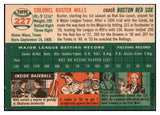 1954 Topps Baseball #227 Buster Mills Red Sox EX-MT 522058