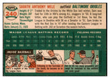 1954 Topps Baseball #240 Sam Mele Orioles EX-MT 522075