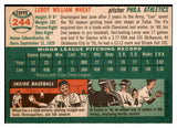 1954 Topps Baseball #244 Leroy Wheat A's EX-MT 522079