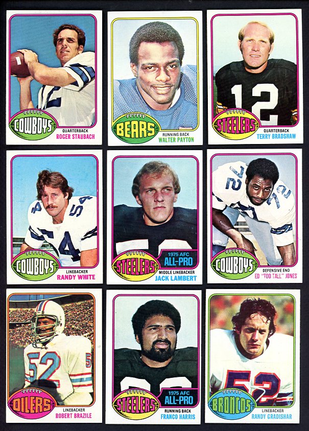 1976 Topps Football Complete Set EX+/EX-MT Payton Staubach 522090