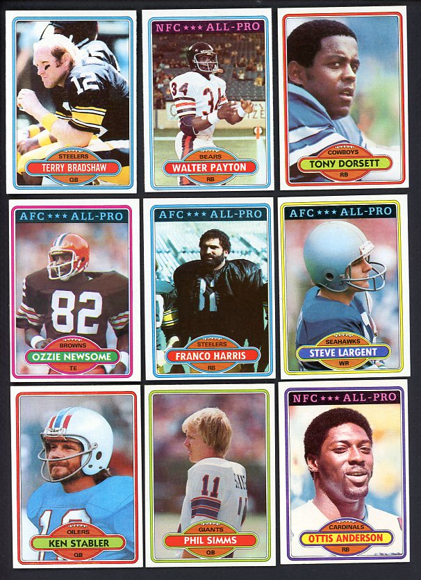 1980 Topps Football Complete Set EX-MT Payton Bradshaw 522092