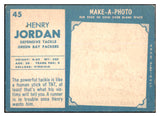 1961 Topps Football #045 Henry Jordan Packers EX+/EX-MT 522106