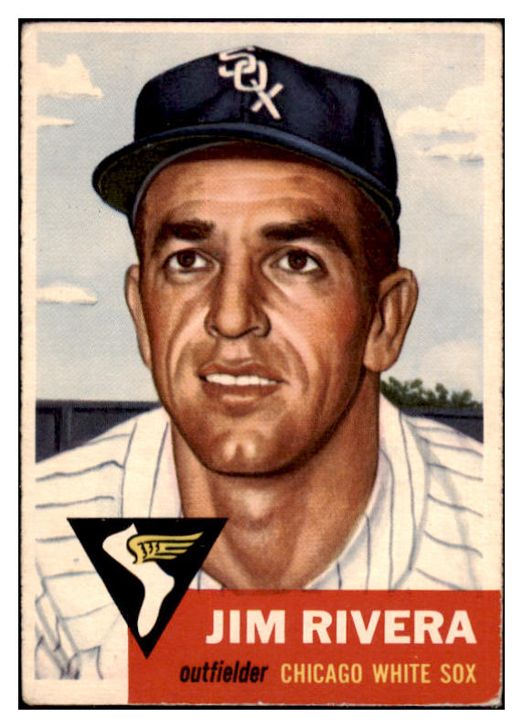 1953 Topps Baseball #156 Jim Rivera White Sox EX 522128