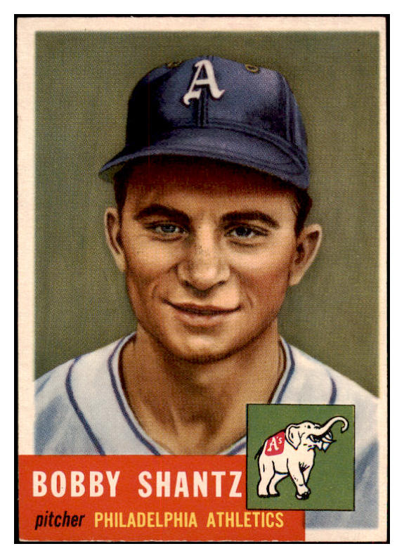 1953 Topps Baseball #225 Bobby Shantz A's VG-EX 522134