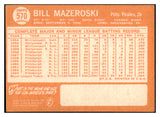 1964 Topps Baseball #570 Bill Mazeroski Pirates VG-EX 522144