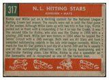 1959 Topps Baseball #317 Willie Mays Richie Ashburn VG 522145