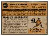 1960 Topps Baseball #493 Duke Snider Dodgers FR-GD 522148