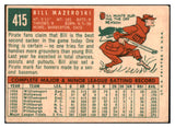 1959 Topps Baseball #415 Bill Mazerosoki Pirates VG-EX 522151