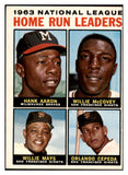 1964 Topps Baseball #009 N.L. Home Run Leaders Aaron Mays Good 522153