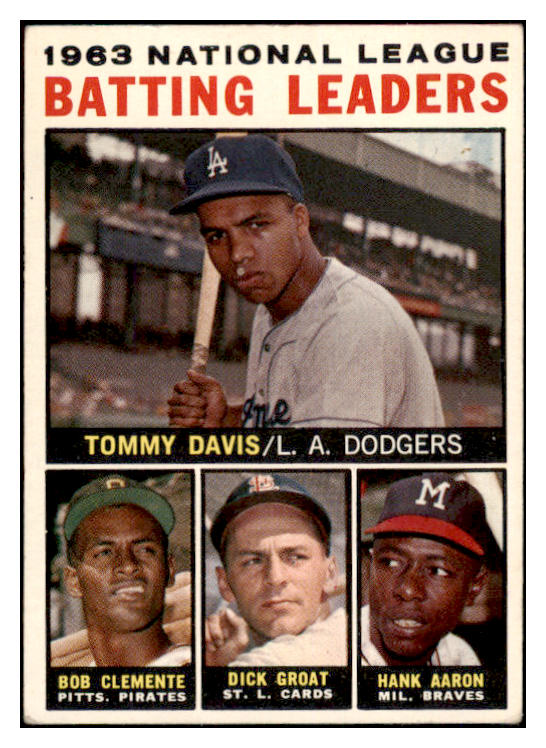 1964 Topps Baseball #007 N.L. Batting Leaders Clemente Aaron VG-EX 522154