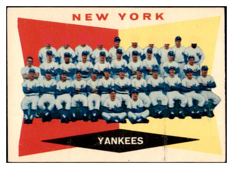 1960 Topps Baseball #332 New York Yankees Team EX 522156