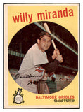 1959 Topps Baseball #540 Willie Miranda Orioles VG 522169