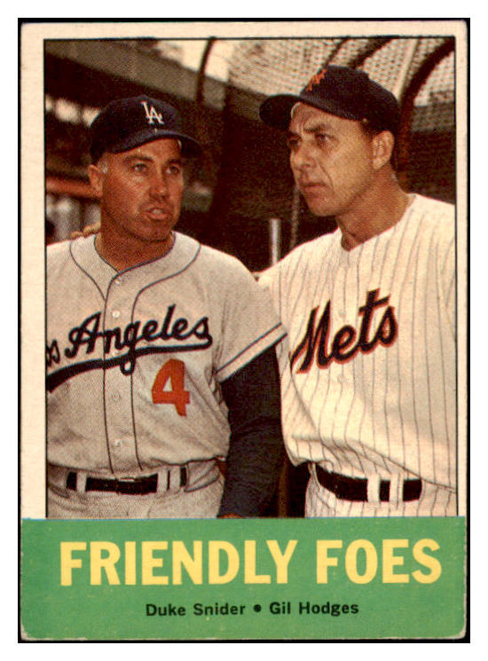 1963 Topps Baseball #068 Duke Snider Gil Hodges VG 522172