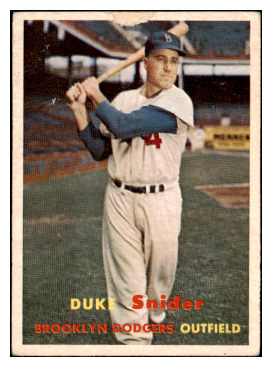 1957 Topps Baseball #170 Duke Snider Dodgers FR-GD 522176